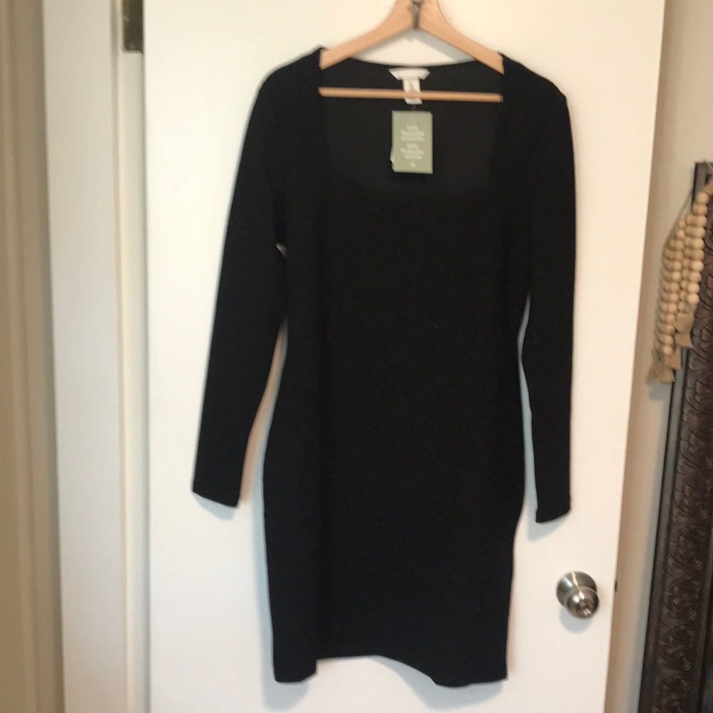 NEW H&M‎ Black Shimmer Dress. Large
